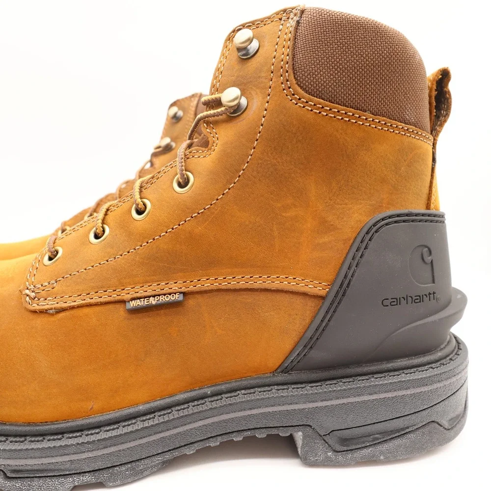 Carhartt Ironwood Work Boots Mens 9.5 M Brown Leather Alloy Toe Waterproof NWT